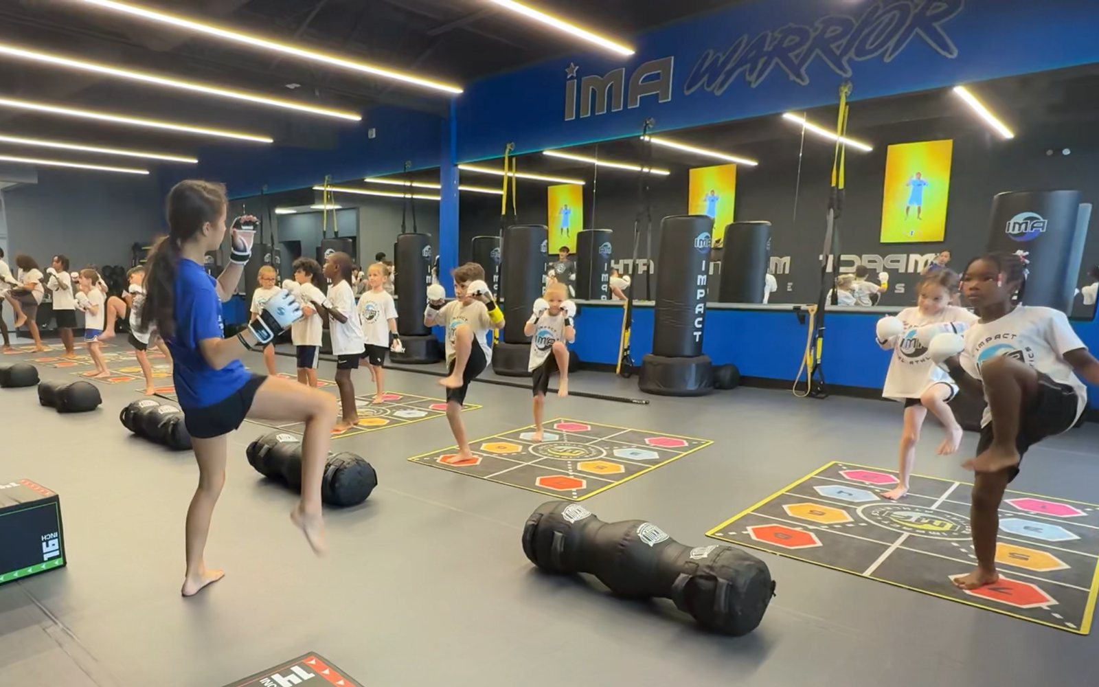 Kids training on the Impact floor