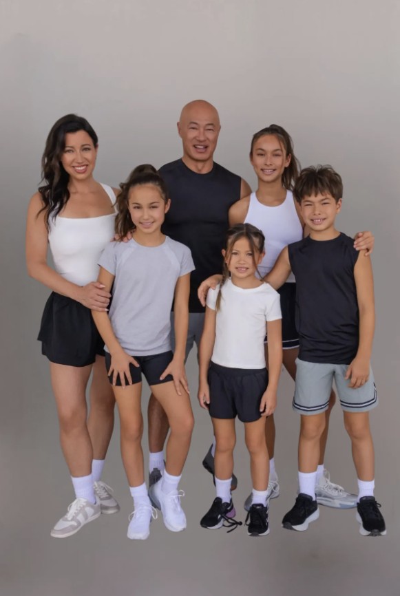 Coach Shick with his wife and four kids
